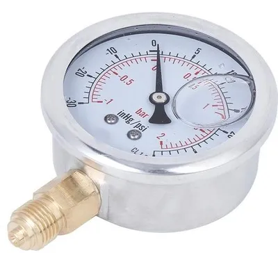 Produktbild von Fluidgefüllter Druckmesser - Industrie- und Heimgebrauch - Präzisionsinstrument - 1/4 BSP-Anschluss - Druckmessgerät