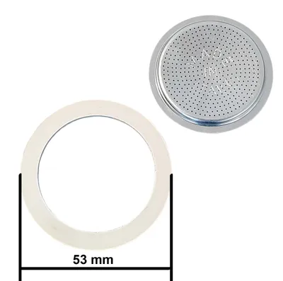 Image de Bialetti joint et tamis pour cafetière espresso - toutes tailles/modèles au choix New Venus Induction 2 tasses 1 joint + 1 tamis filtrant