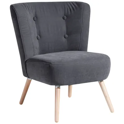 Produktbild von Max Winzer Sessel Neele - Velourstoff anthrazit - Maße: 69 x 68 x 80 cm