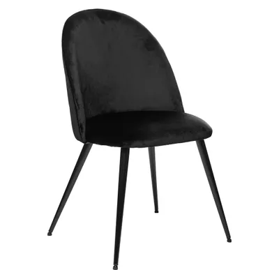 Obrázok produktu pre Eazy Living Zamatová jedálenská stolička Nathan Black