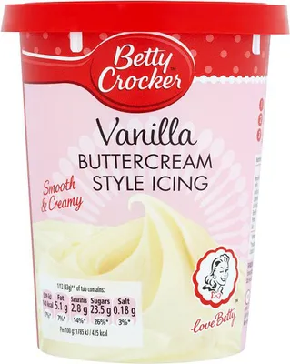 Produktbild von Betty Crocker Icing Vanilla Buttercream Style (6 x 400g)