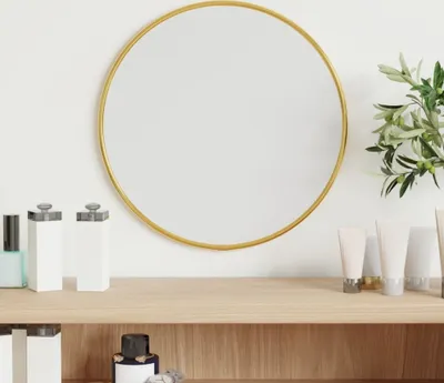 Produktbild von "im Angebot" Wandspiegel Golden Ø 30 cm Rund - Wandspiegel CC15800