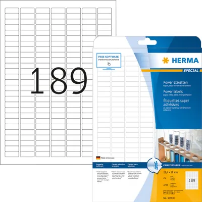 Obrázek produktu pro HERMA 10900, Bílá, Samolepicí štítek, A4, Papír, Laserová/inkoustová tiskárna, Permanentní