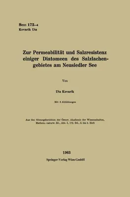 Produktbild von Zur Permeabilität und Salzresistenz einiger Diatomeen des Salzlachengebietes am Neusiedler See