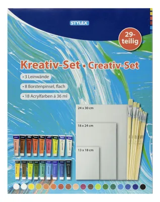 Produktbild von Stylex 28590, Gemischte Farben, Acrylfarbe, 36 ml, 18 Stück(e)