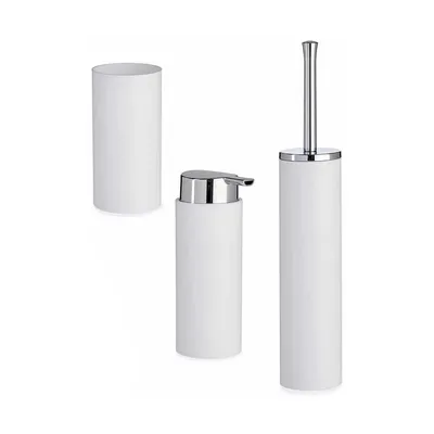 Produktbild von Badezimmer Set Weiß 3 Stücke Kunststoff