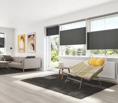 Produktbild von Plissee grau 80x210 cm ohne Bohren Klemmfix mit Klemmträger, Faltrollos 100% Polyester, Rollos für Fenster & Türen ohne Bohren, Jalousien Sonnenschutz-Sichtschutz
