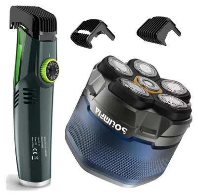 Produktbild von Haarschneider und Barttrimmer - HT-6058 - Set - USB-wiederaufladbar - Wasserdicht - Verstellbare Schnittlänge - Vakuumfunktion - Für Männer
