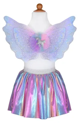 Produktbild von Magical Unicorn Skirt & Wings – Verzaubertes Einhorn-Kostüm, für 4-6 Jahre