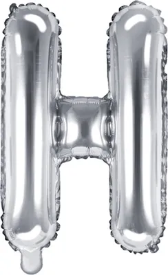 Produktbild von Folienballon Buchstabe H 35cm silber 1 St.