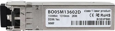 Produktbild von BlueOptics J9054D Netzwerk-Transceiver-Modul Faseroptik 155 Mbit/s SFP 1310 nm (J9054D-BO)