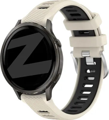 Produktbild von Bandz Nylon-Armband „Wave“, passend für Garmin Vivoactive 4s / Vivomove 3s / Venu 4 (41 mm) / Venu 3s / Venu 2s / Forerunner 265s  – Schwarz