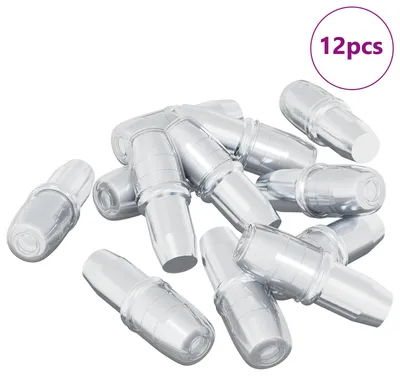 Produktbild von vidaXL Regalstecker 12 pcs Silber 7 x 16 mm Eisen