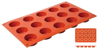 Produktbild von Silikon-Backmatte, MINI-ZYLINDER mit 15 Formen