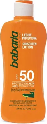 Produktbild von Babaria 31922, Sonnenschutzlotion, Körper, Flasche, Anti-Aging, Heilung, Feuchtigkeitsspendend, Regenerierend, Belebend, Jeder Hauttyp, 200 ml