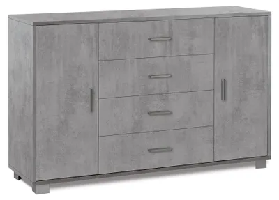 Immagine prodotto di Mobile 2 Ante 4 Cassetti 136x86x41 cm Cemento