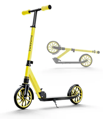 Kick-Scooter für Kinder & Jugendliche, klappbar, Alu, gelb
