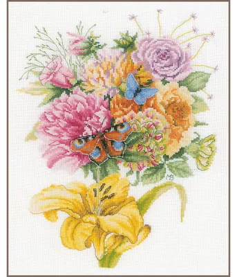Kreuzstich-Set Schmetterlingsliebling 28x38 cm DIY-Kit