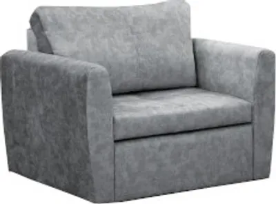 Produktbild von Schlafsessel, Mini Sofa mit Schlaffunktion und Bettkasten, Couch für Wohnzimmer, Schlafsofa Federkern Sofagarnitur Polstersofa Wohnlandschaft mit Bettfunktion - Sara Lux 80 (Hellgrau)