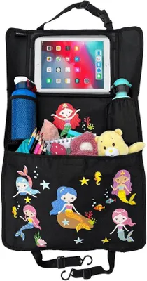 Produktbild von Famanu Organizer für die Rücksitzlehne des Autos - für Kinder - mit verstellbarem Tablet-Halter und Touchscreenfolie bis 20 Zoll - universal - 70 x