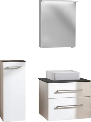Produktbild von Fackelmann OXFORD Badmöbelset 5-teilig, 60 cm, Weiß, Keramik