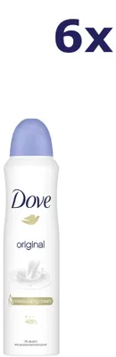 Immagine prodotto di 6 deodoranti spray Dove Original da 150 ml per donna