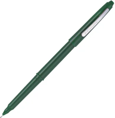 A single green pen is shown against a white background.