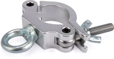 Produktbild von Riggatec Halbschelle-Halfcoupler schmal silber mit Öse 170 kg (48-51mm)