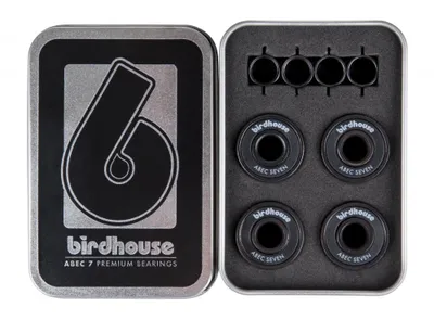 Imagen del producto de Juego de 8 rodamientos para patineta Birdhouse ABEC-7, color negro