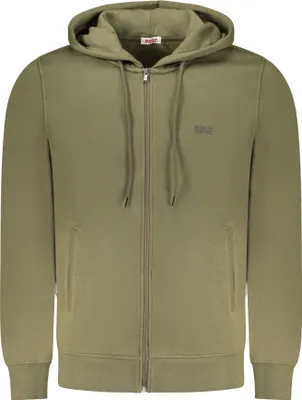 Produktbild von Grüne Herren Kapuzenjacke mit Reißverschluss und Logodetail