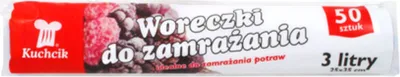 Zdjęcie produktu dla Kuchcik Woreczki Do Mrożenia Żywności Na Mrożonki 25X35 Cm 3L 50 Sztuk