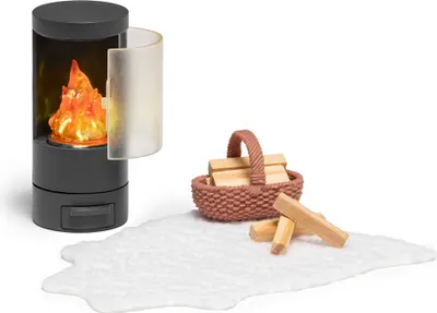 Zdjęcie produktu dla Kominek do domku dla lalek Lundby – miniaturowe akcesoria do salonu LED