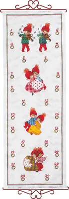 Produktbild von Eva Rosenstand Kreuzstich Adventskalender Set – Zwerge Tanzen Design
