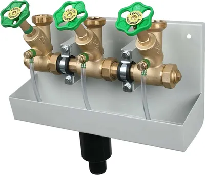 Produktbild von SCHLÖSSER Kompakt-Verteilerstation 3-Strang Verteiler - Zulauf 1 Zoll - DN 25, mit Ablaufrinne