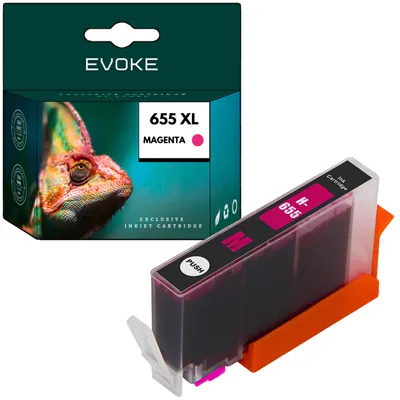 Immagine prodotto di Evoke-Patrone, compatibile con la stampante HP 655 CZ111AE, magenta, 15 ml, compatibile con i modelli DeskJet Ink Advantage 3525, 4615, 4625, 6525