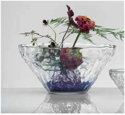 Produktbild von Schüssel, Schale PEPPLE H. 13cm D. 27cm Glas transparent rund Sandra Rich WA