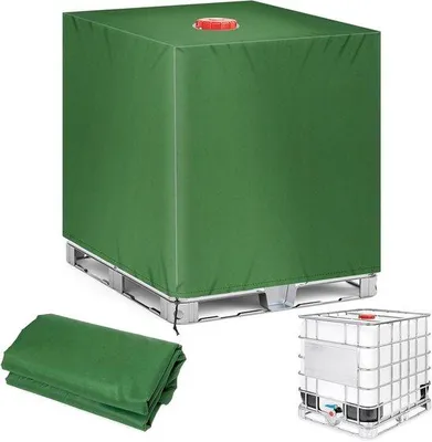 Immagine prodotto di Copertura per serbatoio di raccolta acqua piovana IBC - Verde - 120 x 100 x 116 cm