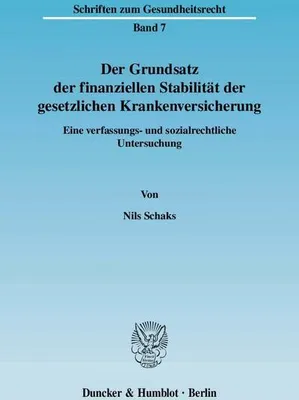Produktbild von Der Grundsatz der finanziellen Stabilität der gesetzlichen Krankenversicherung