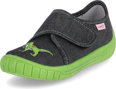 Produktbild von Superfit Jungen-Hausschuhe BILL Grau-Grün Dino, Farbe:schwarz, EU Größe:37