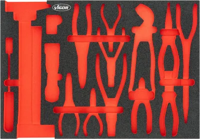 Produktbild von VIGOR Weichschaumeinlage leer V5636N-L L x B x H: 563 mm x 393 mm x 35 mm