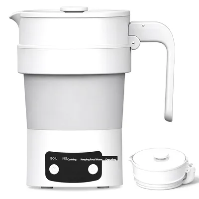 Produktbild von Faltbarer Elektrischer Wasserkocher 0.6L Portable Reise Wasserkocher Mini, Miniwasserkocher 316, Miniwasserkocher mit Temperaturregelung