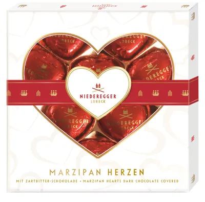 Image de Niederegger Cœurs en pâte d'amande 125g