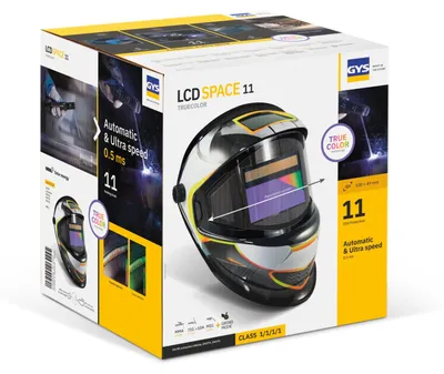 Image de GYS Space 11 True Color 062245 Casque de soudeur avec détecteur d'UV EN 166, EN 175, EN 379 (062245)