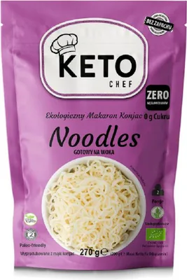 MAKARON (KONJAC) GOTOWY NA WOKA BEZGLUTENOWY BIO 270 g (200 g) - KETO CHEF