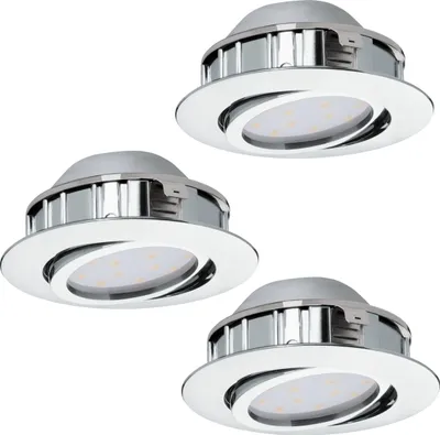 Produktbild von Eglo 95852 Pineda LED Einbauleuchte 3x6W schwenkbar Ø8,4cm Chrom