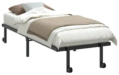 Obrázok produktu pre Rám postele bez matraca Skladací čierny 75x190 cm oceľ