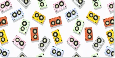 Produktbild von MuchoWow® Mauspad Mousepad Heranwachsende - Kassette - Musik - Muster 60x30 cm - Mousepads - Maus Mat - Pad - Mausunterlage - Nachhaltig