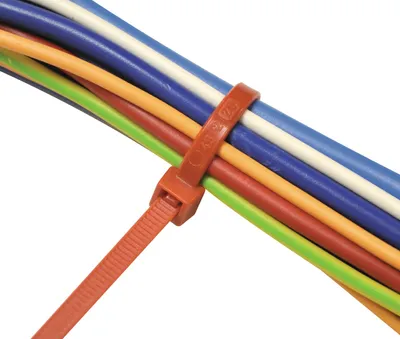 Produktbild von Kabelbinder L.280mm B.4,5mm PA 6.6 rot 100St./Btl.SAPISELCO