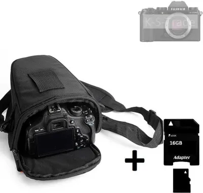 Produktbild von K-S-Trade Schultertasche kompatibel mit Fujifilm X-S20 Colt Kameratasche für Systemkameras DSLR DSLM SLR, Bridge etc., + 16GB Speicherkarte