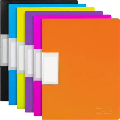 Immagine prodotto di H&S Cartella A4 con maniche trasparenti - Set di 6 cartelline con maniche trasparenti - Cartella A4 - Raccoglitori e cartelline multicolore con fogli - Con 30
